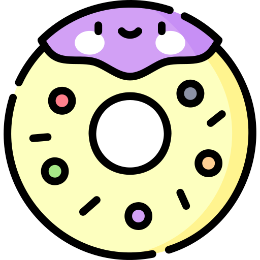 Doughnut Kawaii Lineal color icon