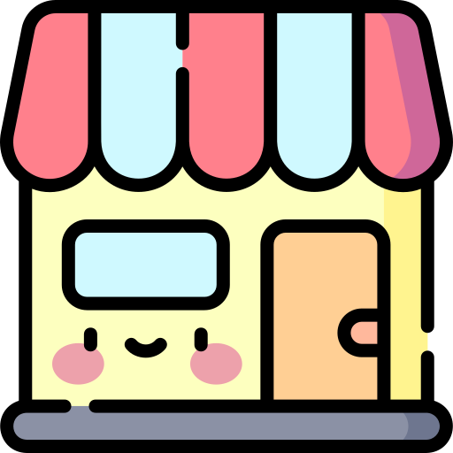 店 Kawaii Lineal color icon