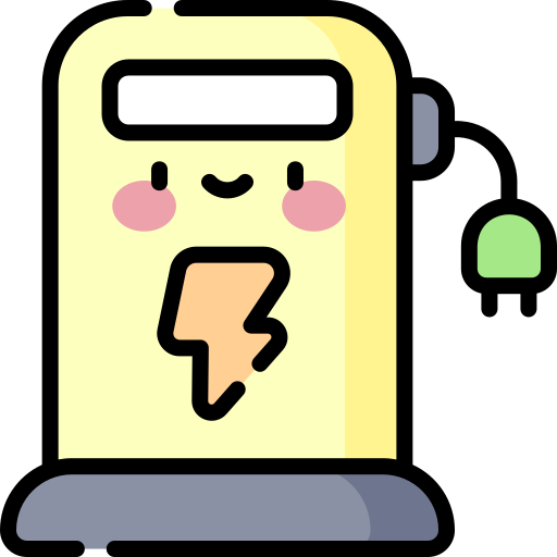Electric charge Kawaii Lineal color icon