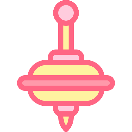 Spinning top Detailed color Lineal color icon