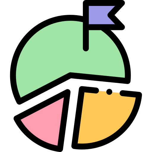 diagram Detailed Rounded Lineal color ikona