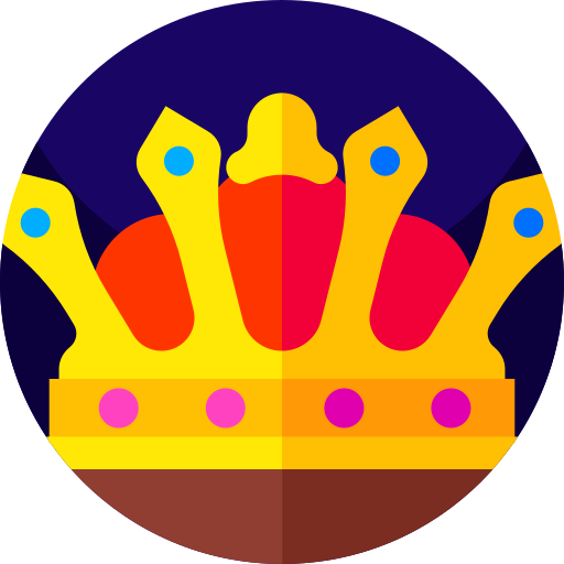 King Geometric Flat Circular Flat icon