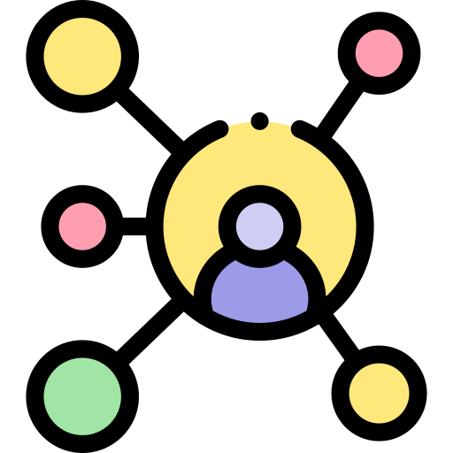 połączenie Detailed Rounded Lineal color ikona