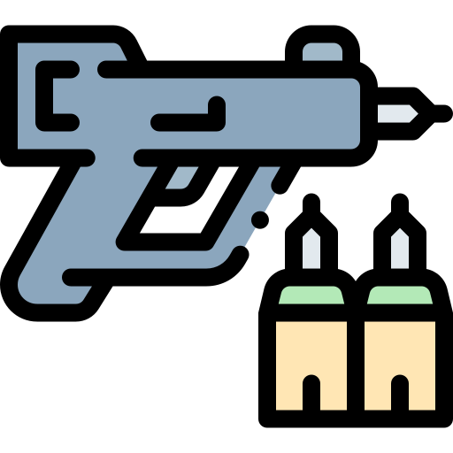 銃 Detailed Rounded Lineal color icon