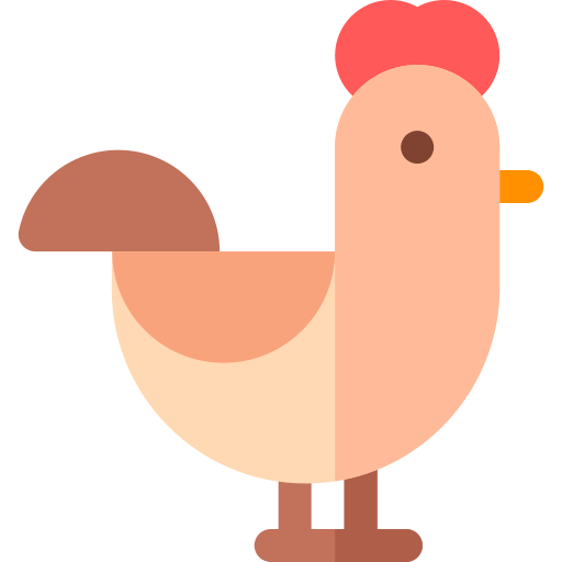 pollo Basic Rounded Flat icono