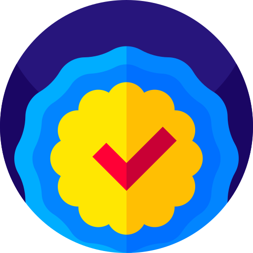 Certified Geometric Flat Circular Flat icon