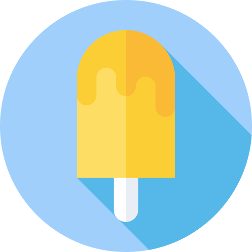 Ice cream Flat Circular Flat icon