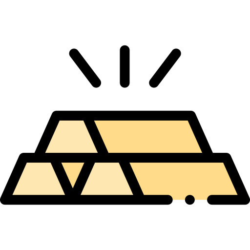 金のインゴット Detailed Rounded Lineal color icon