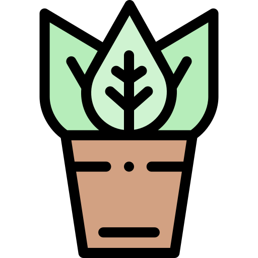 Горшок для растений Detailed Rounded Lineal color иконка