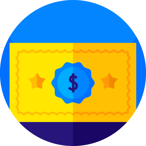 Bank check Geometric Flat Circular Flat icon