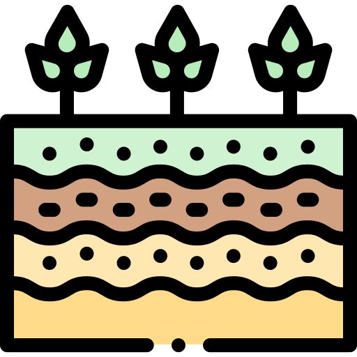 바닥 Detailed Rounded Lineal color icon