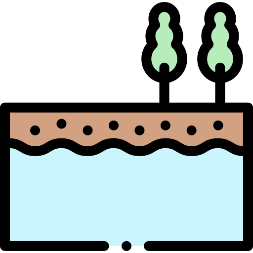帯水層 Detailed Rounded Lineal color icon