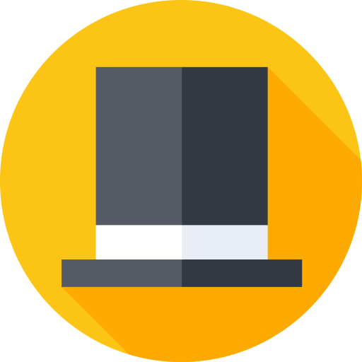 Top hat Flat Circular Flat icon