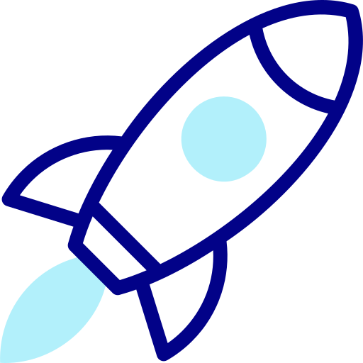 로켓 Detailed Mixed Lineal color icon
