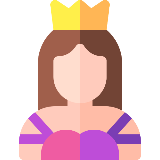 Принцесса Basic Rounded Flat иконка