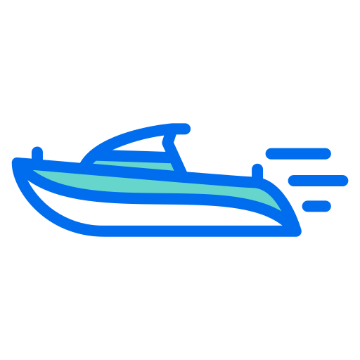 Speed boat Generic Outline Color icon