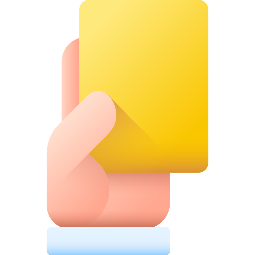 tarjeta amarilla 3D Color icono