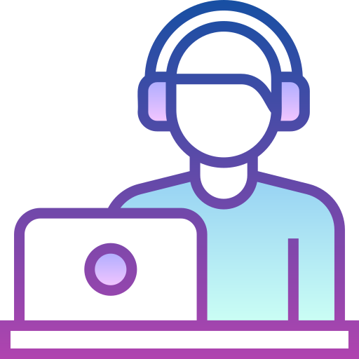 call center Detailed bright Gradient icon