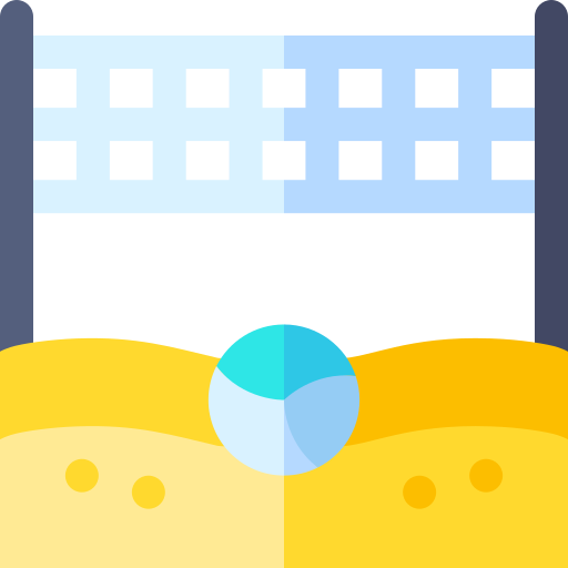 Beach volleyball Basic Rounded Flat icon