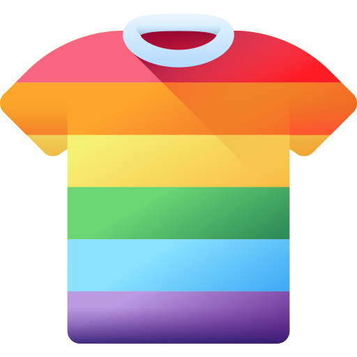 t-shirt 3D Color icoon