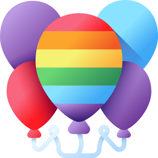 globos 3D Color icono