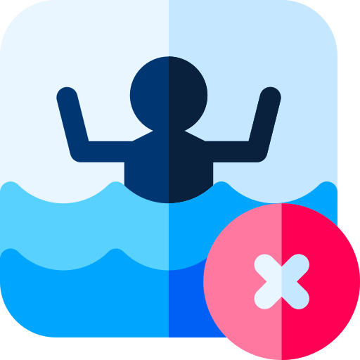 schwimmen verboten Basic Rounded Flat icon