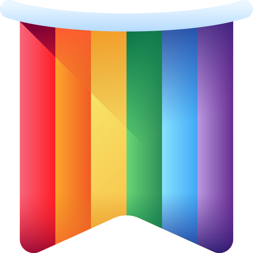 bandera 3D Color icono