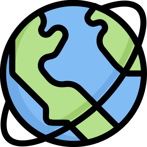 세계 Generic Outline Color icon
