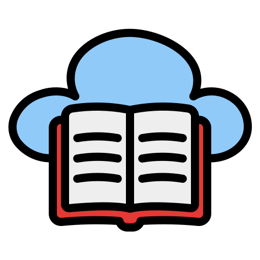 Cloud library Generic Outline Color icon