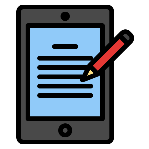 Tablet Generic Outline Color icon