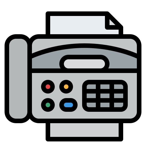 fax Iconixar Lineal Color icono