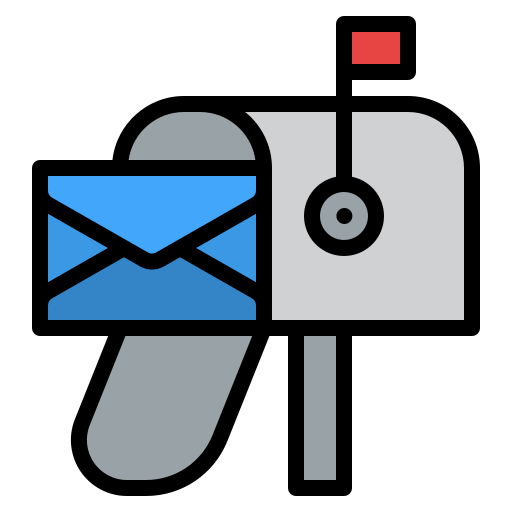 Mailbox Iconixar Lineal Color icon