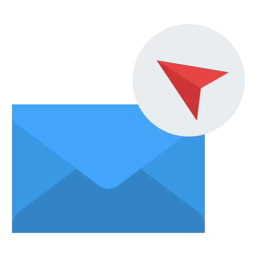inviare una mail Iconixar Flat icona