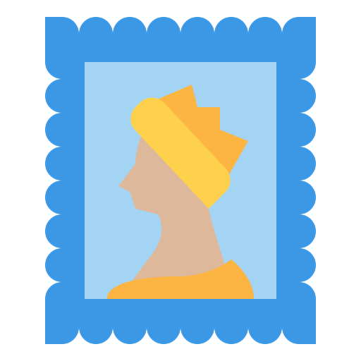 postzegel Iconixar Flat icoon