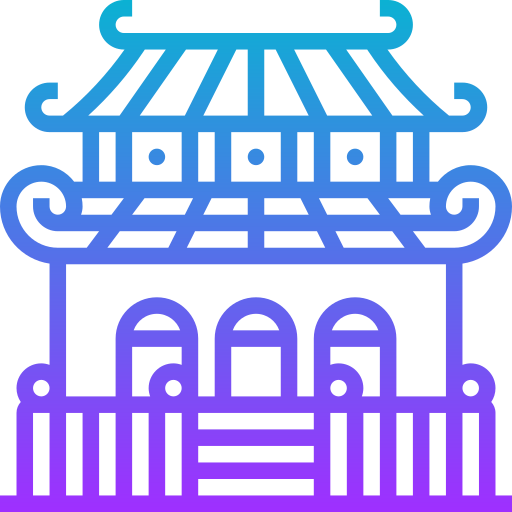 中国の寺院 Meticulous Gradient icon