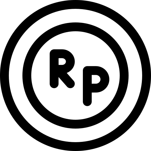 rupiah Basic Rounded Lineal Icône