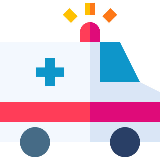 ambulance Basic Straight Flat Icône