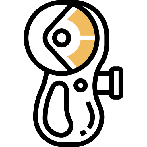 로타리 커터 Meticulous Yellow shadow icon