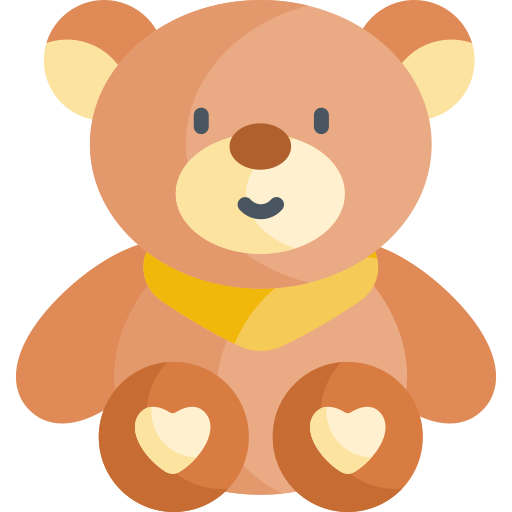 Teddy bear Kawaii Flat icon