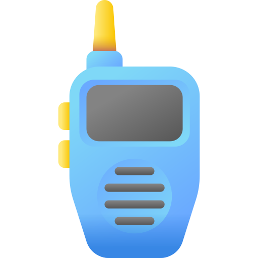 walkie talkie 3D Color icono