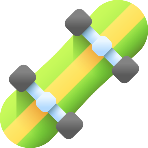 skateboard 3D Color icon