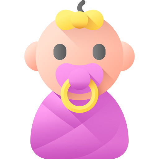 Baby girl 3D Color icon
