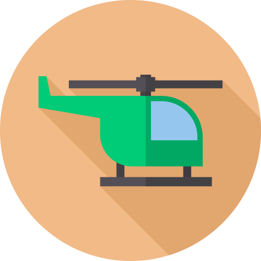 Helicopter Flat Circular Flat icon