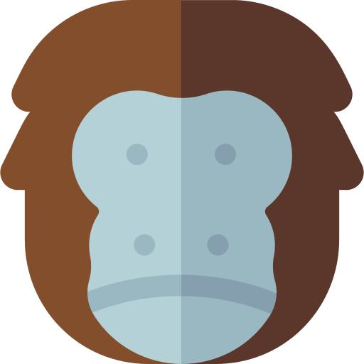 orangutan Basic Rounded Flat ikona