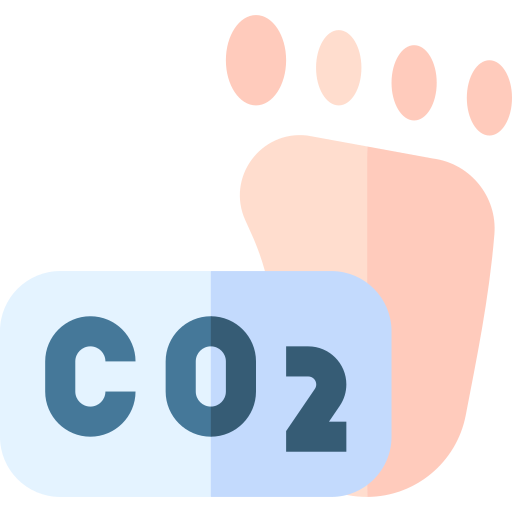 Carbon footprint Basic Straight Flat icon