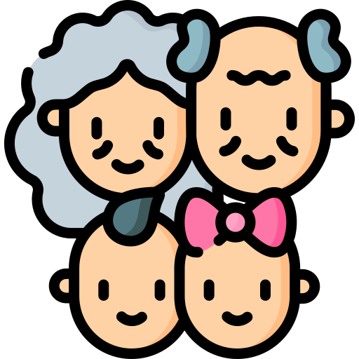 les grands-parents Special Lineal color Icône