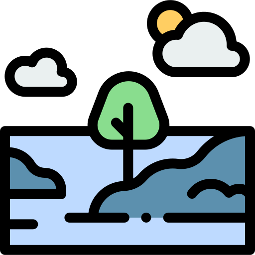Landscape Detailed Rounded Lineal color icon