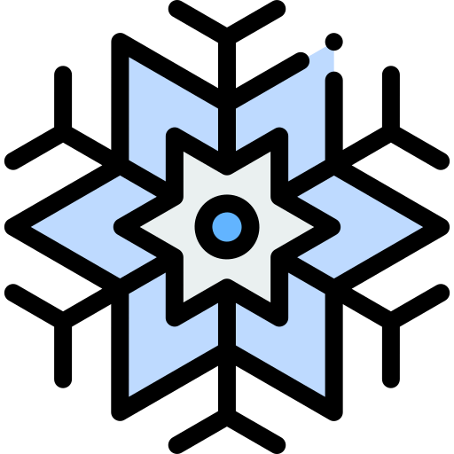 płatek śniegu Detailed Rounded Lineal color ikona