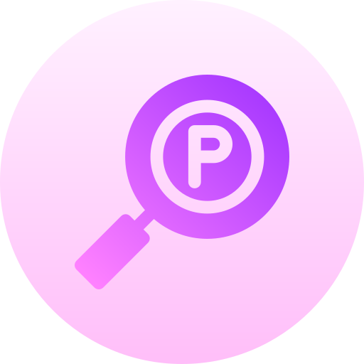 parkeren Basic Gradient Circular icoon