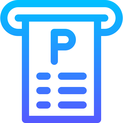 주차권 Basic Gradient Lineal color icon